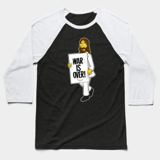 Yellow John Lennon Illustration Baseball T-Shirt